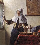 Jan Vermeer Young Woman with a Water Jug oil painting artist